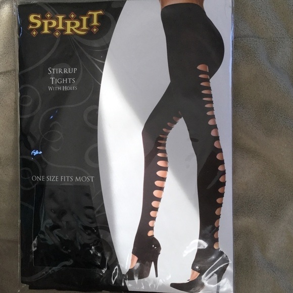 Spirit Accessories - NEW!!! Halloween Stirrup Tights Black One Size